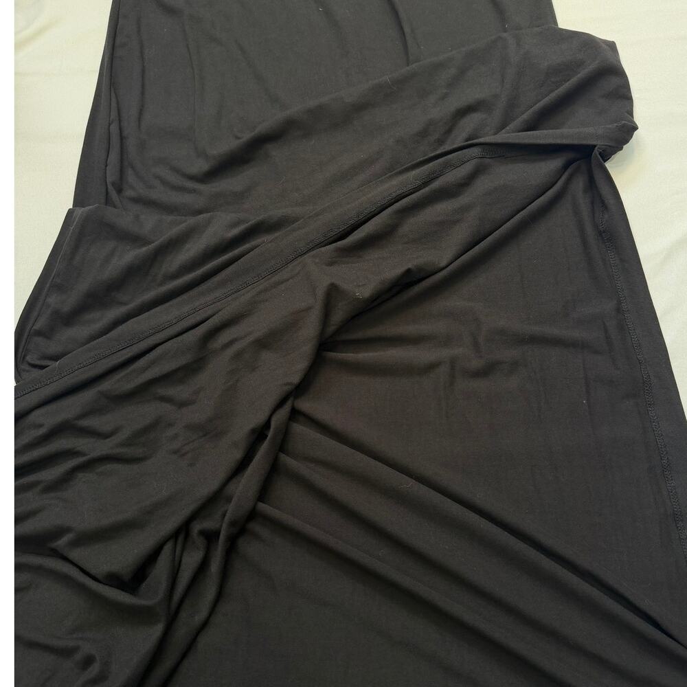 Seafolly One Shoulder Jersey Midi Dress Black Ribbed Minimalist Size XL NWT - Picture 13 of 13